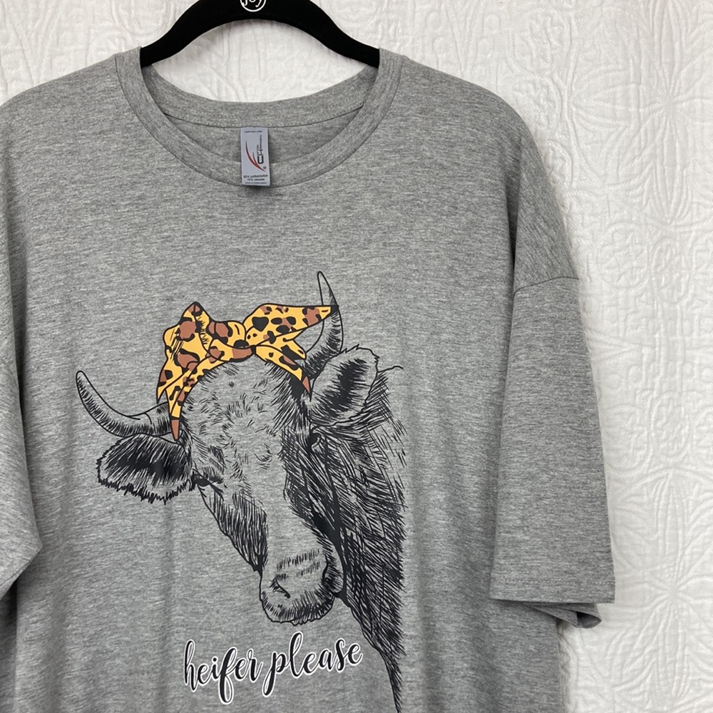 Cotton Heritage Women’s Heifer Please Graphic T-shirt sz XL - Picture 6 of 9